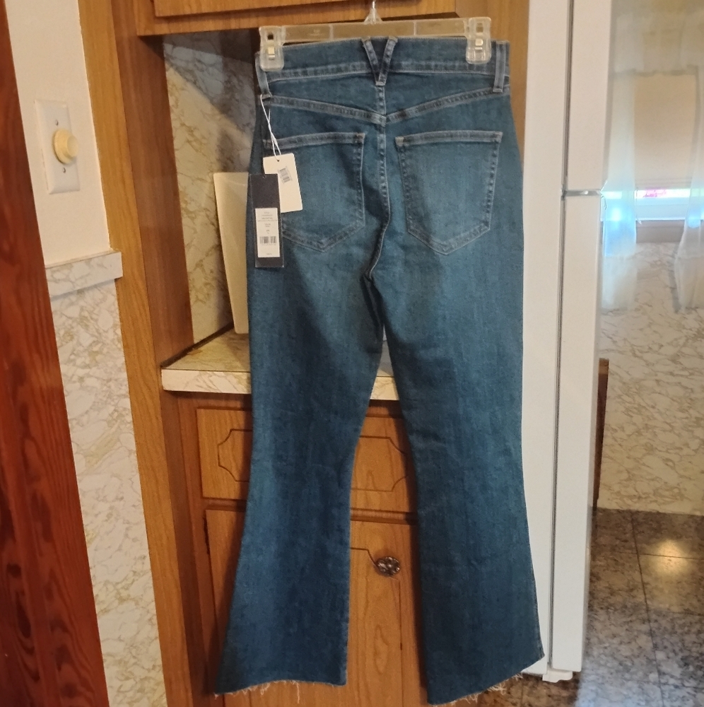 🆕 Veronica Beard Carson Ankle High Rise Flare Jeans, Size 25, NWT - Picture 12 of 16